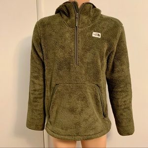 MENS CAMPSHIRE PULLOVER HOODIE - BURNT OLIVE GREEN/NEW TAUPE GREEN